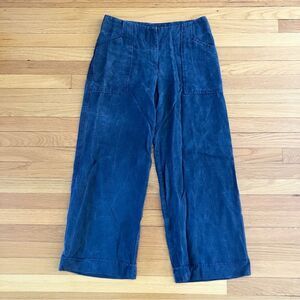 Jill Sanderson Grey Cuffed Wide Leg Tailored Pocket Lagenlook Y2K Pants Medium